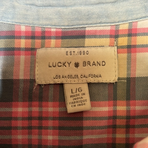 Lucky Brand Button Down Shirt (L) - Picture 3 of 4